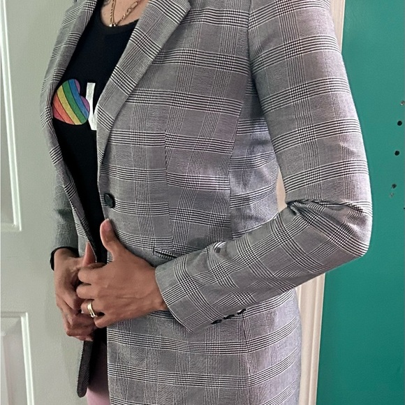 Calvin Klein Black and White Women's Jacket - Picture 5 of 13